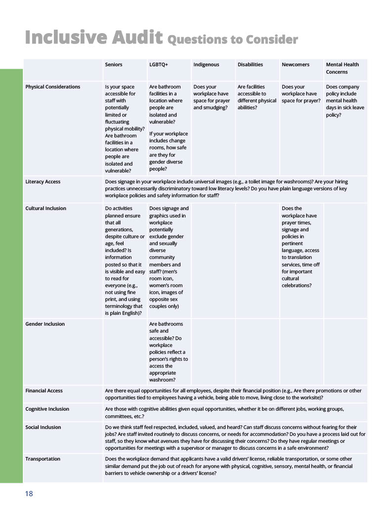 Inclusive Audit Questions from WIC 2024